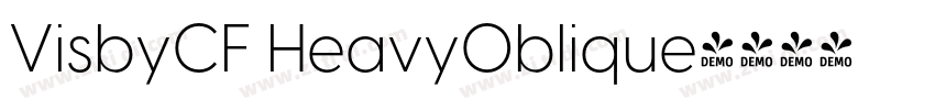 VisbyCF HeavyOblique字体转换